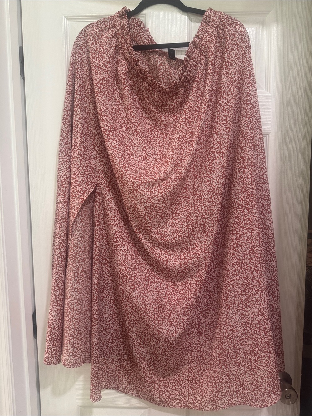 Floral Drape skirt in Dusty Rose